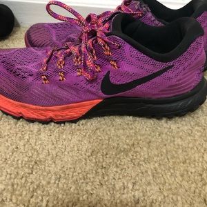 Colorful neon running shoes